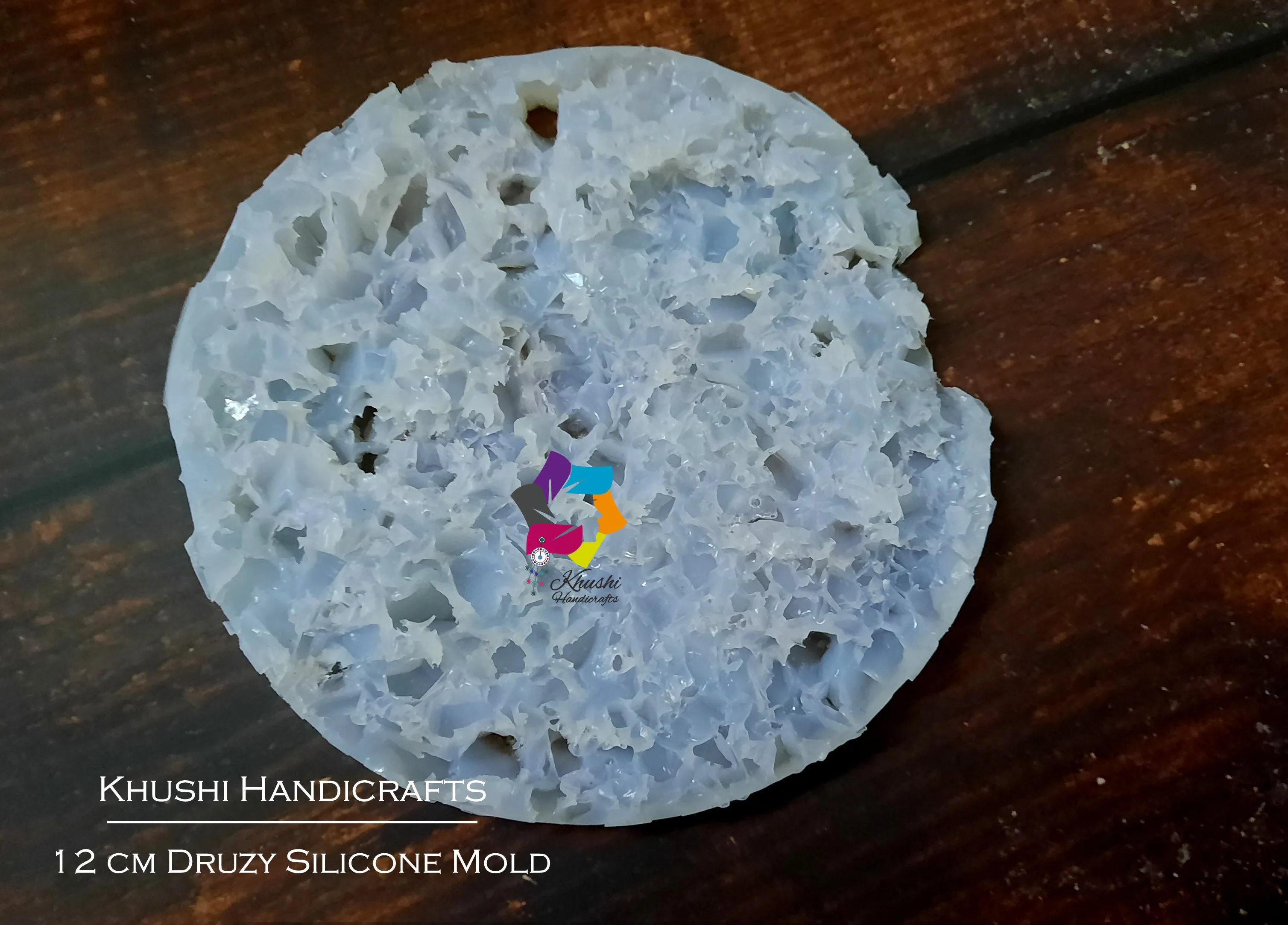 12 cm Round Large size Druzy insider mat molds for Resin Crafts -Silicone Moulds Pattern 1