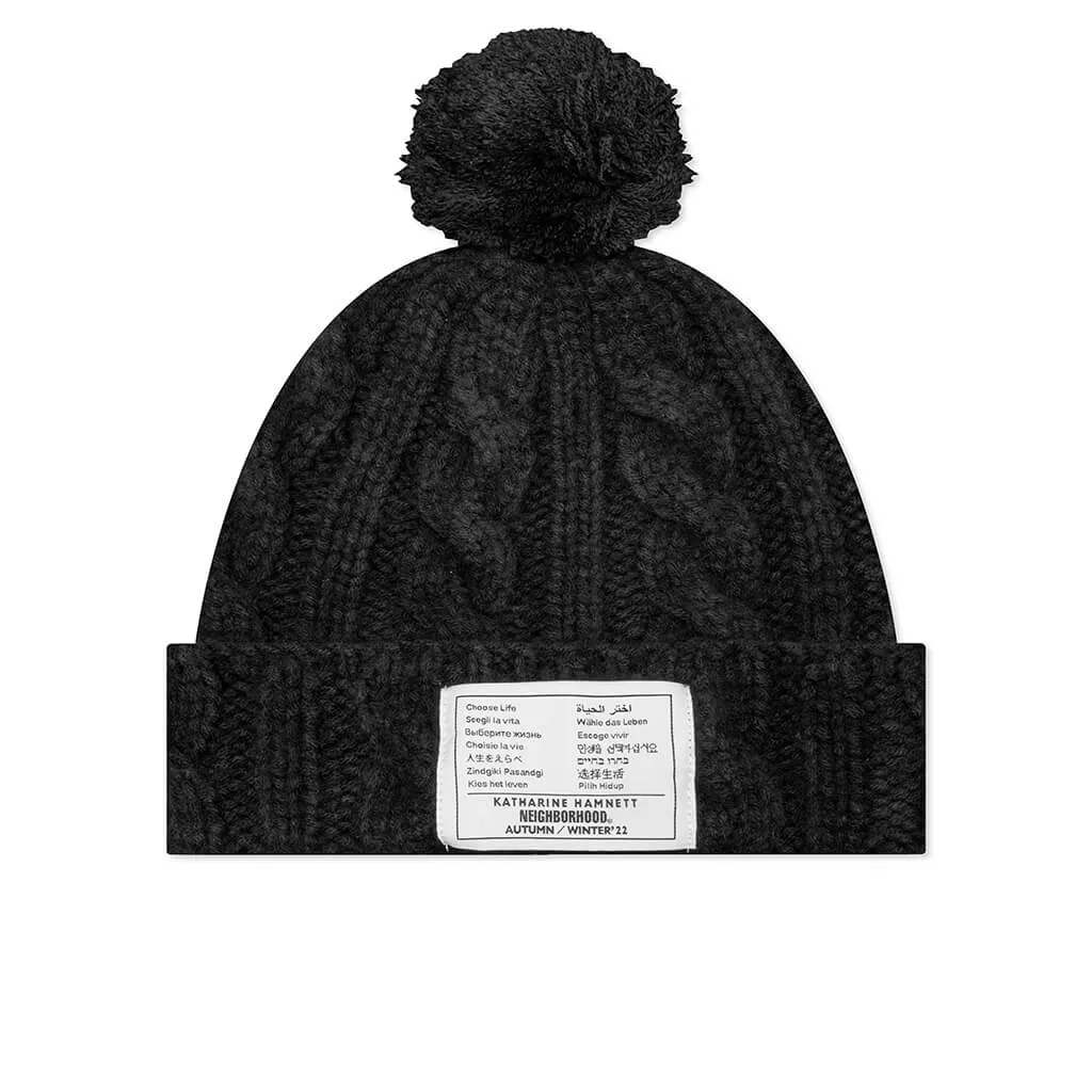 AC Cable Knit Cap - Black