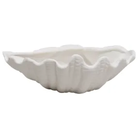 Ceramic White Shell Dish 28cm