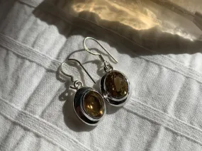 Citrine Ansley Earrings - Small Oval