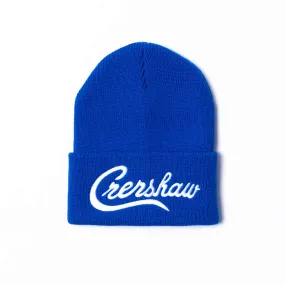 Crenshaw Limited Edition Heavyweight Beanie - Royal/White