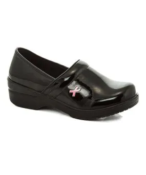 DANNIS2517 - BLACK NURSING SHOE (BREAST CANCER AWARENESS)