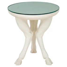 Dickinson Style Angora Goat Legs Gueridon Table