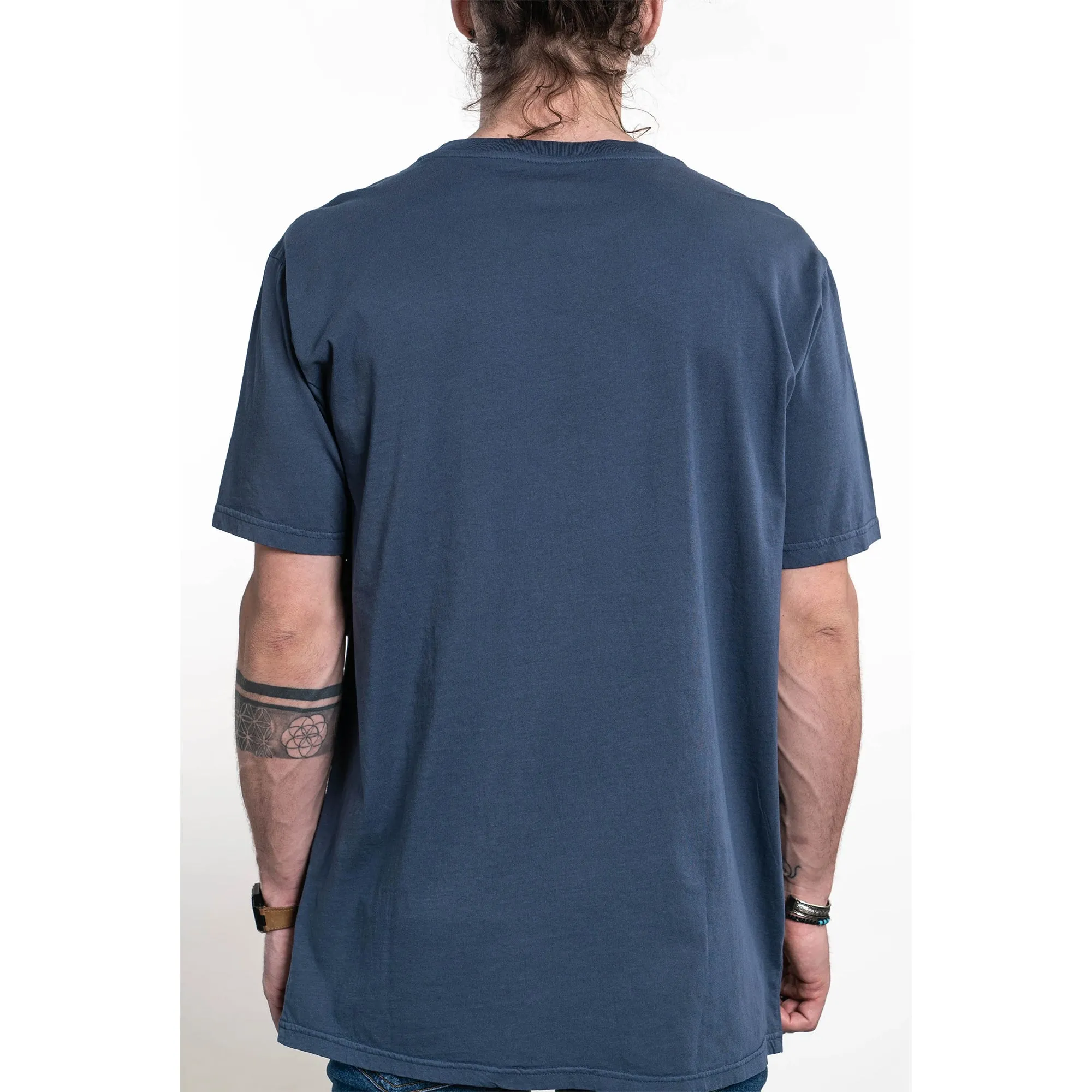 Elipse logo - Broderie - Vintage Feel - Regular fit - Garment Dye Steel Blue Tee