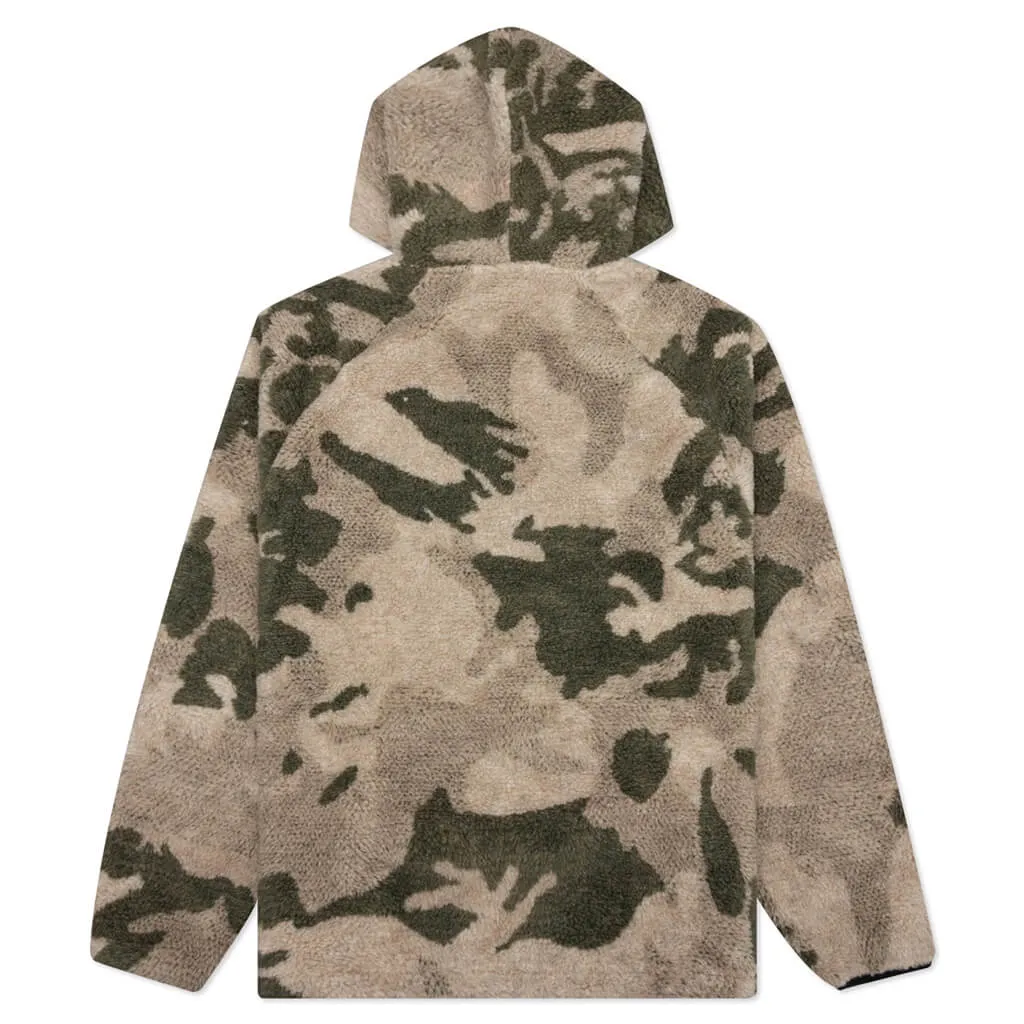 Essentials Polar Fleece Half Zip Hoodie - Camo