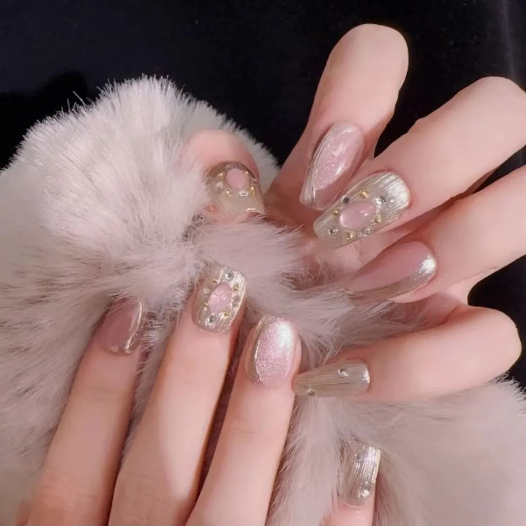 Luxury Cat Eye Magnet Acrylic Nails