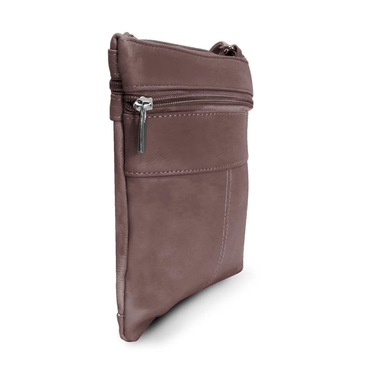 On The Go Genuine Leather Messenger Bag