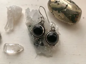 Onyx Cassia Dot Earrings