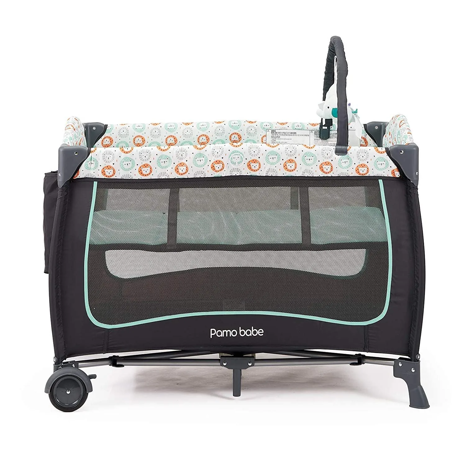 PMBabe™ 3-in-1 Play Yard & Nursery Center: Portable Bassinet, Changing Table, Toy Bar