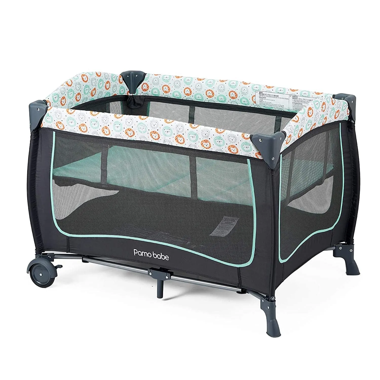 PMBabe™ 3-in-1 Play Yard & Nursery Center: Portable Bassinet, Changing Table, Toy Bar